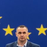 Oleg Sentsov était à Strasbourg en automne 2019 afin de recevoir du Parlement européen le Prix Sakharov (Archives).